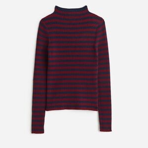 Madewell Striped Cotton Mockneck Sweater BNWT